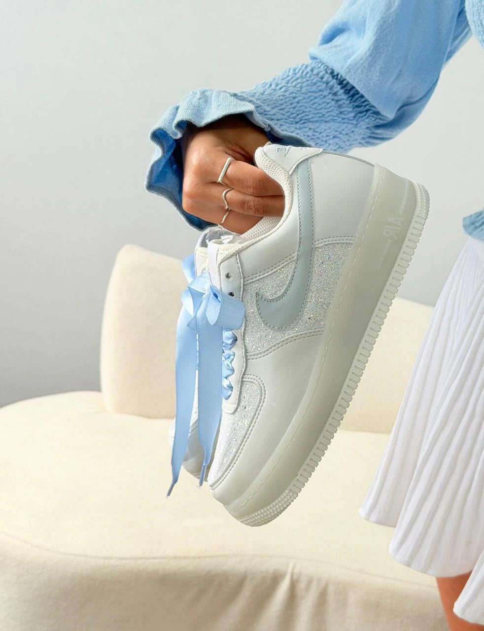 Tênis Air Force 1 Luxo Gliter Feminino