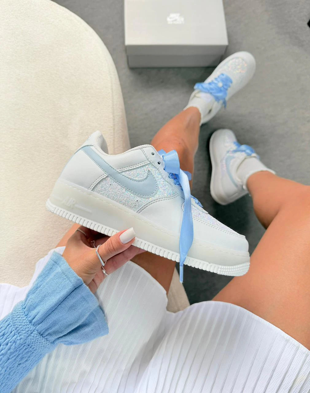 Tênis Air Force 1 Luxo Gliter Feminino